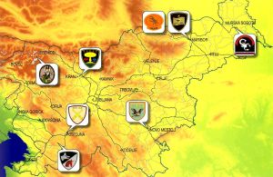 Karte slowenische 72. SAF Brigade - map slovenian 72nd SAF Brigade