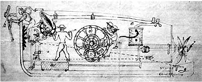 Marineforum Zeichnung Wilhelm Bauers aus dem Jahre 1851