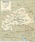 Karte Burkina Faso Map