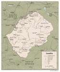 Karte Lesotho Map