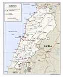 Karte Libanon Lebanon