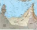 Karte Vereinigte Arabische Emrirate VAE United arabic emirates UAE