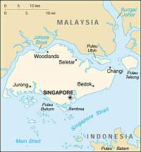 Karte Singapur