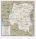 Karte Dem. Rep. Kongo (Kinshasa) Map Democratic Republic of the Congo