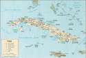Karte Kuba Map Cuba