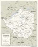 Karte Simbabwe Map Zimbabwe