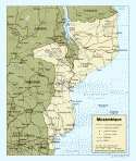 Karte Mosambik Map Mozambique