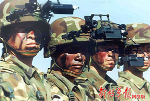 Sinodefence - 'Digitised Army': Soldiers of the SOF unit in the Chengdu Military Region equipped with digitised army soldier system (Source: PLA Daily)