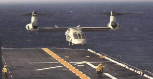 Landung einer V-280 auf amphibischem Träger (Grafik: Bell-Textron)